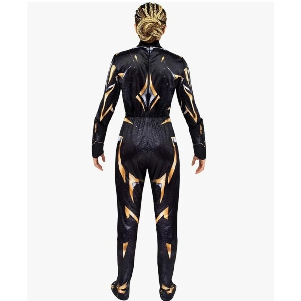 MARVEL Wakanda Forever Black Panther Jumpsuit Mask Costume Adult S‎ (4-6) NEW - Picture 3 of 8